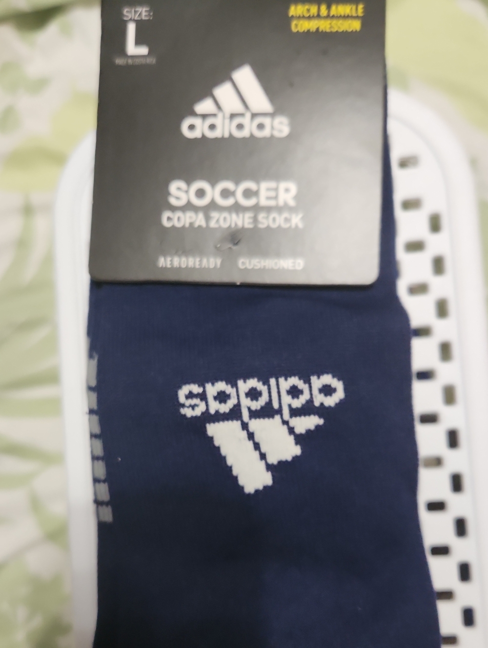 adidas Navy Soccer Copa Zone Athletic Socks - Men’s L